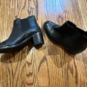 Clarks Black Leather Booties